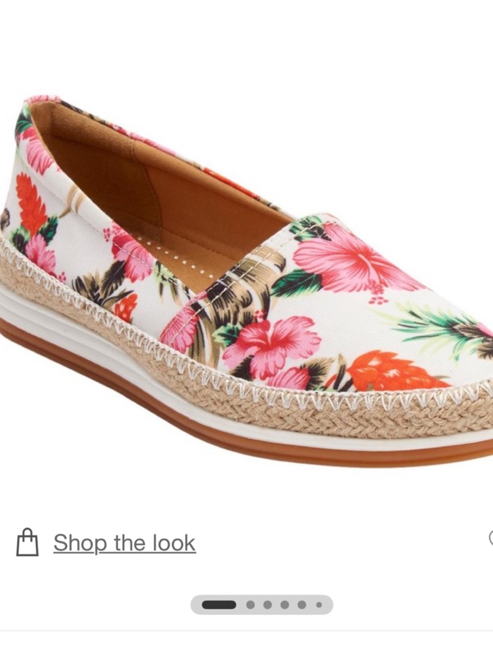 Comfortview The Spencer Slip On Flat 9W Hawaiian Floral